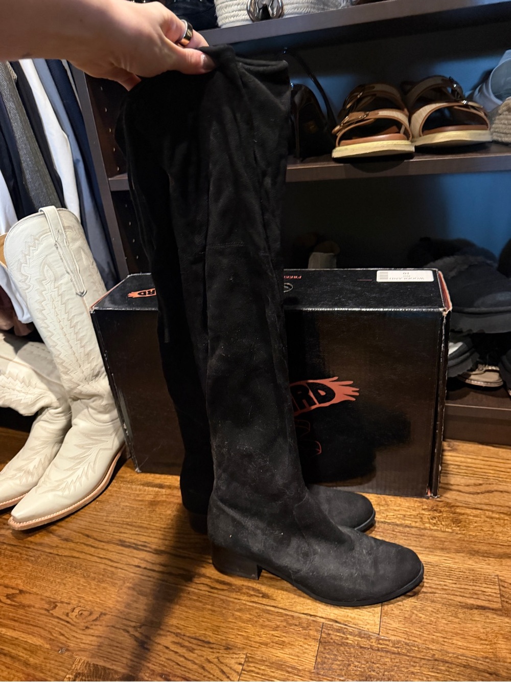 Charles By Charles David Black Over-The-Knee Suede Boots